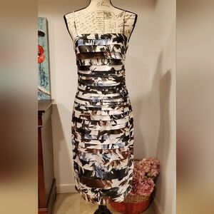 JS Collection Women's Multicolr  Ruffled Spaguetti Straps, Size 4.